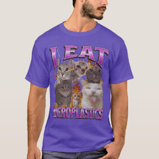 Ich esse Mikroplastik Lustiges Katzen-Meme Bootleg T-Shirt