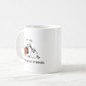 Ich esse nicht meine Freunde Kaffeetasse (Vorderseite Links)