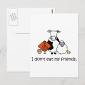 Ich esse nicht meine Freunde Postkarte (Vorne/Hinten)