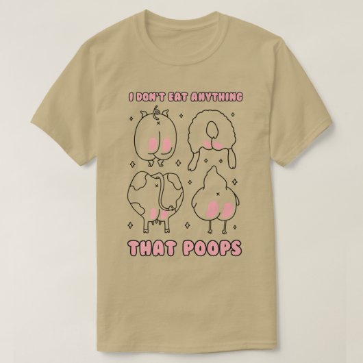 Ich esse nichts, was lustiges Veganes Gemüse Kacke T-Shirt (Design vorne)