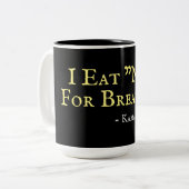 Ich esse NO zum Frühstück Kamala Harris Zweifarbige Tasse (Vorderseite Links)