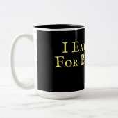 Ich esse NO zum Frühstück Kamala Harris Zweifarbige Tasse (Links)