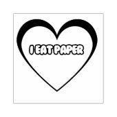 Ich esse Papier Gummistempel (Prägung)