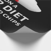 Ich esse Poker und esse Fisch und Chips Geschenkpapier (Ecke)