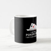 Ich esse Poker und esse Fisch und Chips Kaffeetasse (Vorderseite Links)