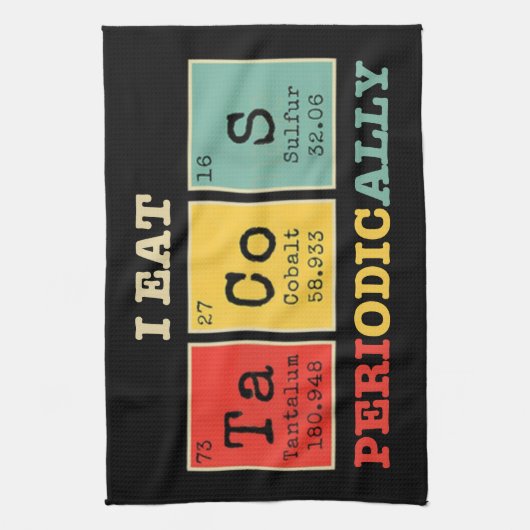 Ich esse regelmäßig Tacos Geschirrtuch (Vertikal)