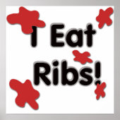 Ich esse Ribs Poster (Vorne)