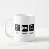 Ich esse, schlafe und kodiere kaffeetasse (Links)