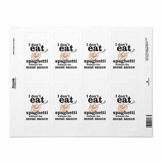 Ich esse Spaghetti nicht ohne die Fleischsauce (Vorne)