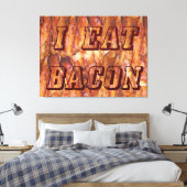 Ich esse Speck-Text mit Hintergrund Leinwanddruck (Insitu (Schlafzimmer))