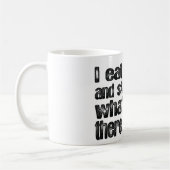 Ich esse Speck und Skateboard Kaffeetasse (Links)