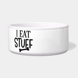 Ich esse Stuff Keramik Dog Bowl Napf