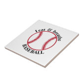 Ich esse u. atme Baseball Fliese (Seite)