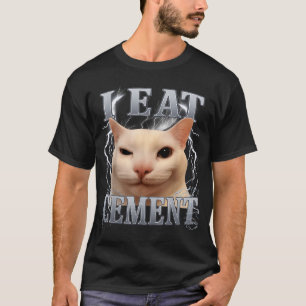 Ich esse Zement Dummer Katzen-Meme Lustig Männer F T-Shirt