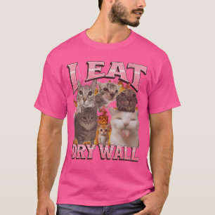 Ich esse Zement Lustige Katze Meme Bootleg Mädchen T-Shirt