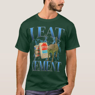 Ich esse Zement Verfluchte Katze Lustiges Seltsam T-Shirt