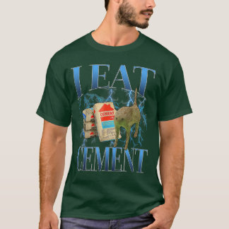 Ich esse Zement Verfluchte Katze Lustiges Seltsam T-Shirt