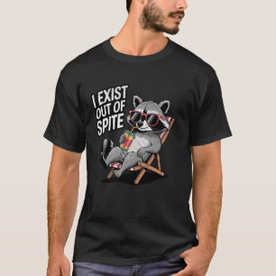 Ich existiere aus Trotz Lustiger Waschbär Sonnenbr T-Shirt