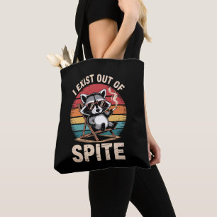 Ich existiere aus Trotz Lustiger Waschbär Vintage Tasche