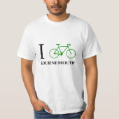 Ich fahre BOURNEMOUTH rad (grüne Fahrrad-Ikone) T-Shirt (Vorderseite)