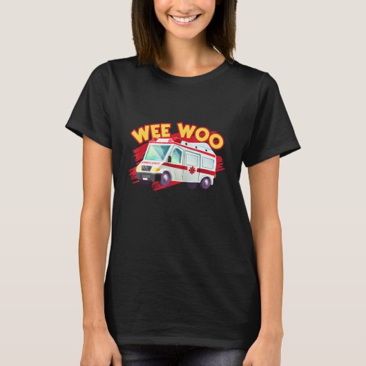 Ich fahre den Wee Woo Bus Ambulance Driver paramed T-Shirt (Vorderseite)