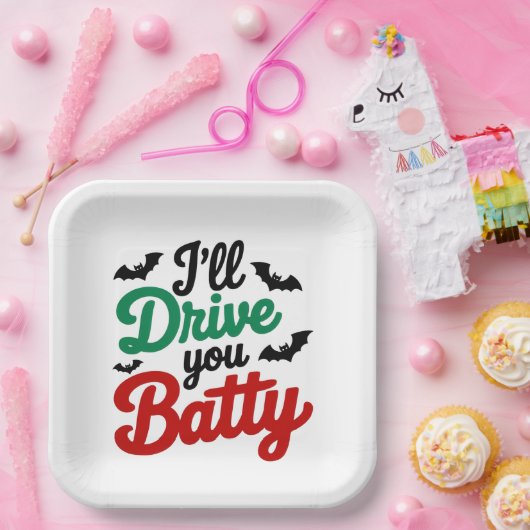 Ich fahre dich Batty Pappteller (Party)