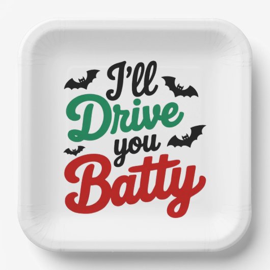Ich fahre dich Batty Pappteller (Vorderseite)