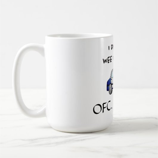 Ich fahre eine Wee Woo Car Funny Police Kaffeetasse (Links)