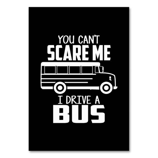 Ich fahre einen Bus Tischnummer (Vorderseite)