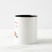 Ich fahre einen Müllwagen und ich weiß, was Zweifarbige Tasse (Mittel)