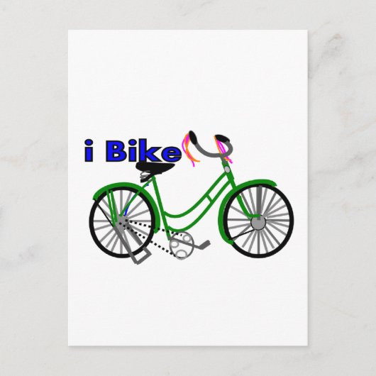 Ich fahre (Fahrrad) zeichnend Fahrrad 1950 Postkarte (Vorderseite)