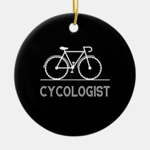 Ich fahre immer morgens mit dem Fahrrad zu gesund Keramik Ornament