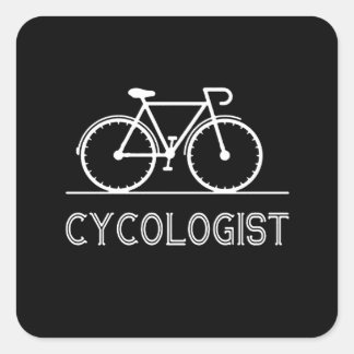 Ich fahre immer morgens mit dem Fahrrad zu gesund Quadratischer Aufkleber