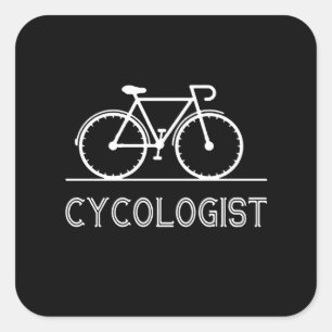Ich fahre immer morgens mit dem Fahrrad zu gesund Quadratischer Aufkleber