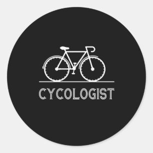 Ich fahre immer morgens mit dem Fahrrad zu gesund Runder Aufkleber