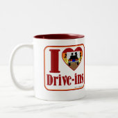 Ich fahre in die Liebe! Zweifarbige Tasse (Links)