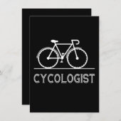 Ich fahre jeden Morgen mit dem Fahrrad zu gesunden Einladung (Vorne/Hinten)