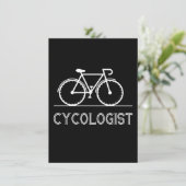 Ich fahre jeden Morgen mit dem Fahrrad zu gesunden Einladung (Stehend Vorderseite)