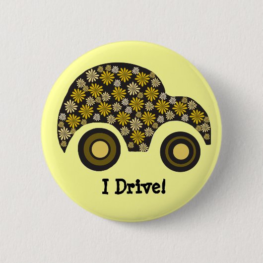 "Ich Fahre" Knopf für Fahranfänger Button (Vorderseite)