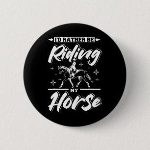 Ich fahre lieber mit meinem Pferd Button
