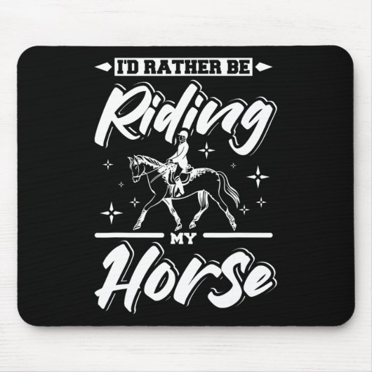 Ich fahre lieber mit meinem Pferd Mousepad (Vorne)