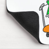 Ich fahre - Mädchen auf Roller Mousepad (Ecke)