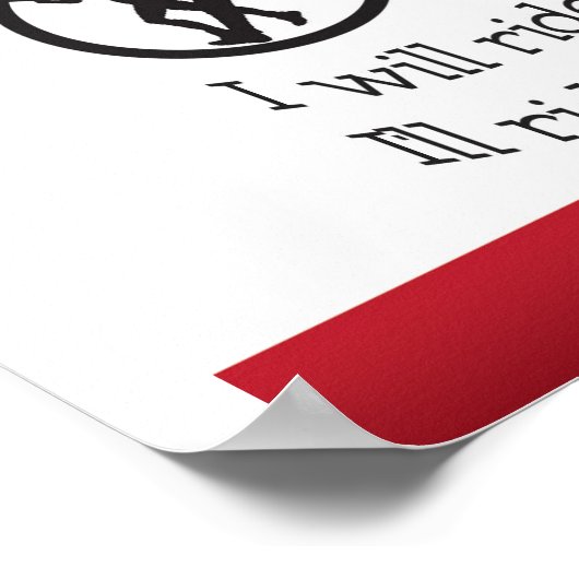 Ich fahre mein Fahrradplakat Poster (Ecke)