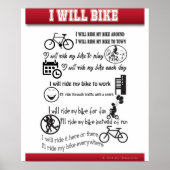 Ich fahre mein Fahrradplakat Poster (Vorne)