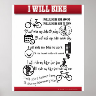 Ich fahre mein Fahrradplakat Poster