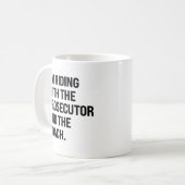 Ich fahre mit dem Ankläger und dem Trainer Kaffeetasse (Vorderseite Links)