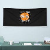 Ich fahre mit dem Fahrrad Banner (Messe)