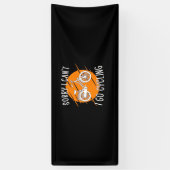 Ich fahre mit dem Fahrrad Banner (Vertikal)