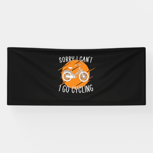 Ich fahre mit dem Fahrrad Banner (Horizontal)