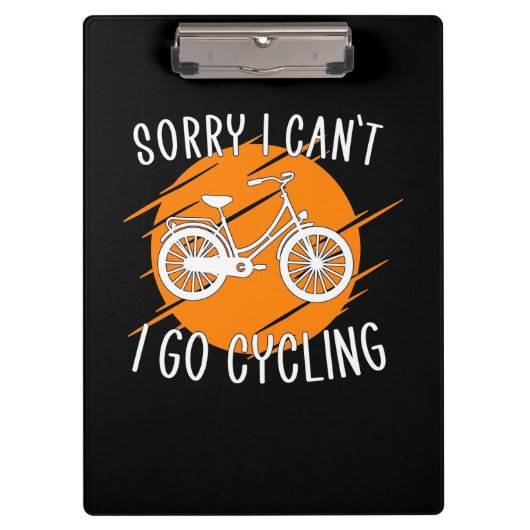 Ich fahre mit dem Fahrrad Klemmbrett (Vorderseite)
